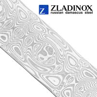 Дамасская сталь ZLADINOX ZDI-Elmax (узор "средняя роза")