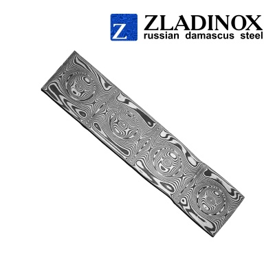 Дамасская сталь ZLADINOX ZD-0801 (узор "малая роза") - торговая марка Zladinox