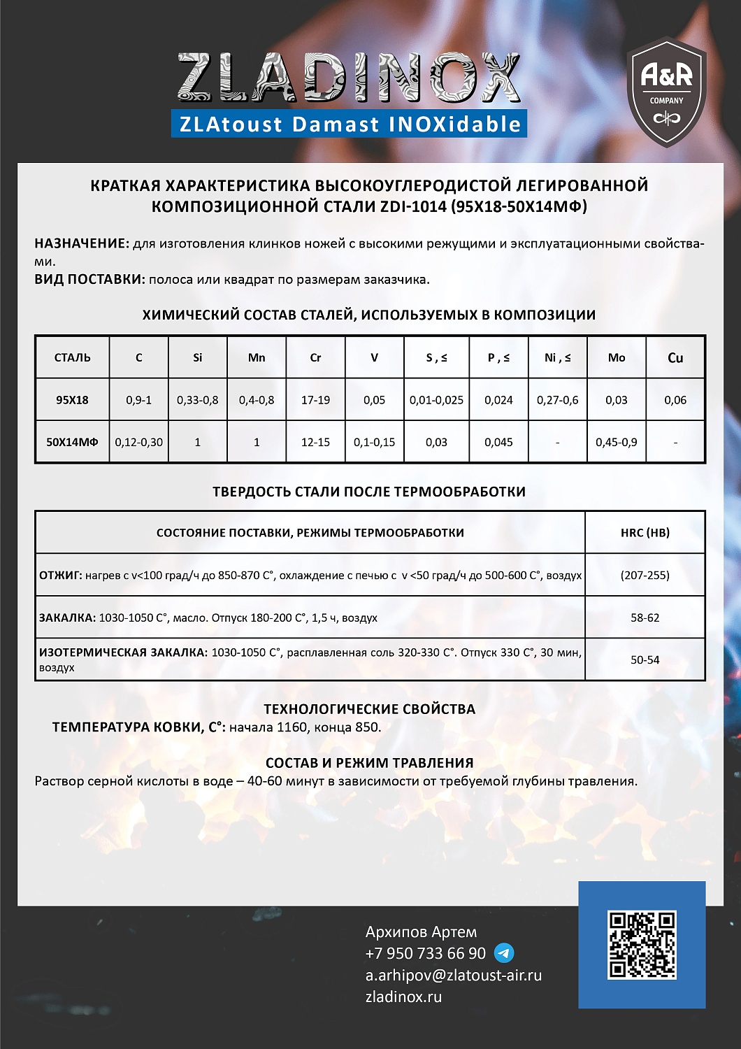 Режимы обработки композиционной стали ZDI-1014