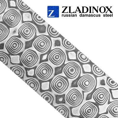 Дамасская сталь ZLADINOX ZDI-1416 (узор "пирамида NEW") - торговая марка Zladinox