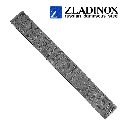 Дамасская сталь ZLADINOX ZD-0805 (узор "большая роза") - торговая марка Zladinox