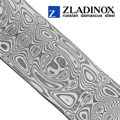 Дамасская сталь ZLADINOX ZD-1407 (узор "средняя роза") - торговая марка Zladinox