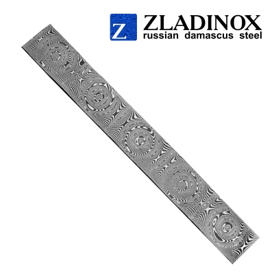 Дамасская сталь ZLADINOX ZD-0801 (узор "большая роза") - торговая марка Zladinox