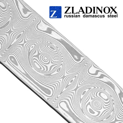 Дамасская сталь ZLADINOX ZDI-1416 (узор "малая роза") - торговая марка Zladinox